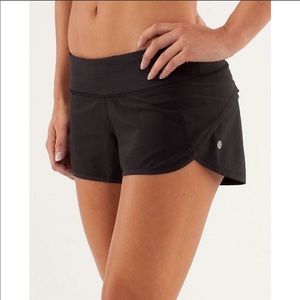 Lululemon Black Speed Yoga Workout Running Shorts